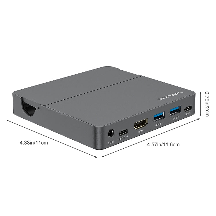 WAVLINK WL-UHP3D01 Portable Type-C Cell Phone Docking Station Multi-Port USB HUB Adapter(AU Plug) - free shipping - PMC Jewellery - Order now!