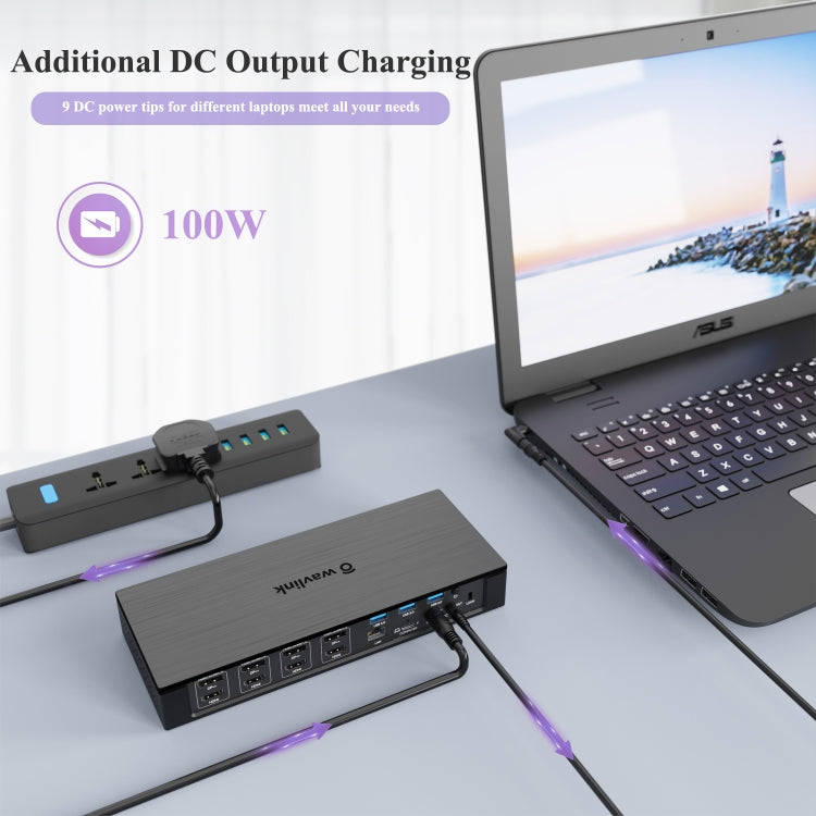 WAVLINK UG69PD10 1 to 4 Screens 4K/5K AV Transfer USB-C to HD Type-C Docking Station Hub, Plug:US Plug - free shipping - PMc TechLife - Order now!