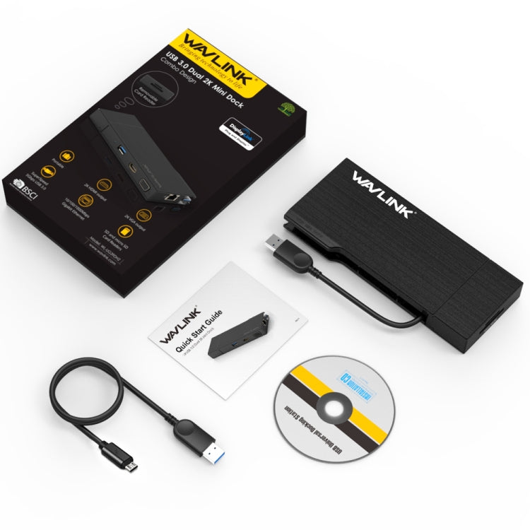 WAVLINK WL-UG39DH2 USB3.0 to HD / VGA / Gigabit Ethernet Splitter Adapter - free shipping - PMC Jewellery - Order now!