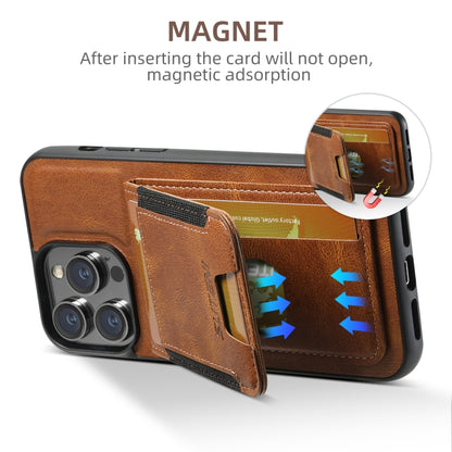 For iPhone 16 Pro Max Suteni H03 Oil Wax Leather Wallet Stand Back Phone Case(Brown) - iPhone 16 Pro Max Cases by Suteni | Online Shopping South Africa | PMC Jewellery | Buy Now Pay Later Mobicred