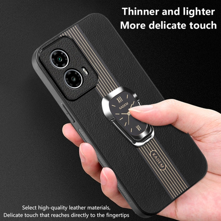 For Motorola Moto G24 Magnetic Litchi Leather Back Phone Case with Holder(Orange) - free shipping - PMC TechLife - Order now!