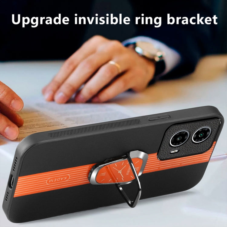 For Motorola Moto G24 Magnetic Litchi Leather Back Phone Case with Holder(Orange) - free shipping - PMC TechLife - Order now!