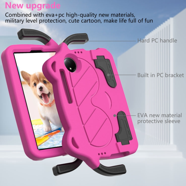 For TCL Tab 8 Gen2 2024 Ice Baby EVA Shockproof Hard PC Tablet Case(Rose Red+Black) - Others by PMC TechLife | Online Shopping South Africa | PMC TechLife | Buy Now Pay Later Mobicred