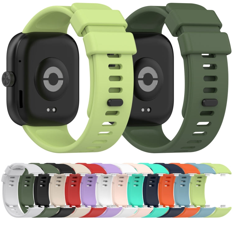 For Redmi Watch 4 Solid Color Silicone Sports Watch Band(Dark Green) - Watch Bands by PMC TechLife | Online Shopping South Africa | PMC TechLife