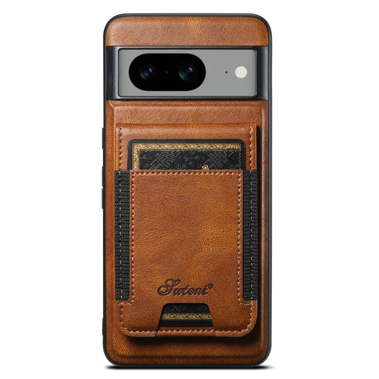 For Google Pixel 8 Pro Suteni H17 Oil Eax Leather Detachable Wallet Phone Case(Brown) - Google Cases by Suteni | Online Shopping South Africa | PMC Jewellery | Buy Now Pay Later Mobicred