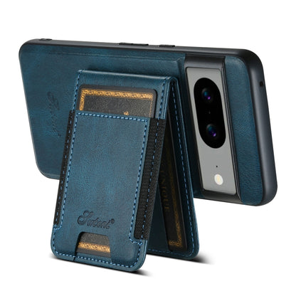 For Google Pixel 8 Suteni H17 Oil Eax Leather Detachable Wallet Phone Case(Blue) - Google Cases by Suteni | Online Shopping South Africa | PMC Jewellery | Buy Now Pay Later Mobicred