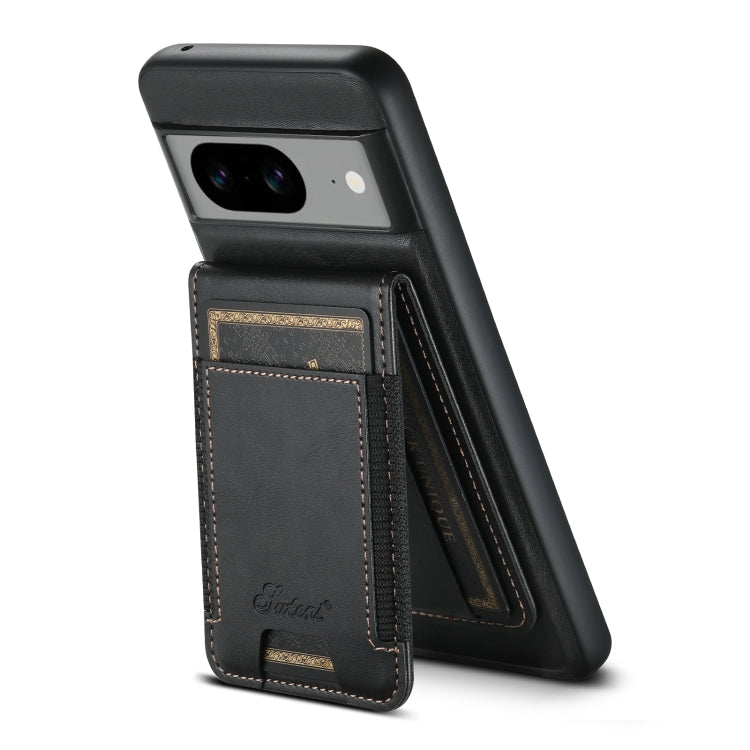 For Google Pixel 6 Pro Suteni H17 Oil Eax Leather Detachable Wallet Phone Case(Black) - Google Cases by Suteni | Online Shopping South Africa | PMC Jewellery | Buy Now Pay Later Mobicred