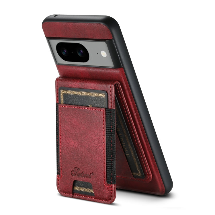 For Google Pixel 6 Pro Suteni H17 Oil Eax Leather Detachable Wallet Phone Case(Red) - Google Cases by Suteni | Online Shopping South Africa | PMC Jewellery | Buy Now Pay Later Mobicred