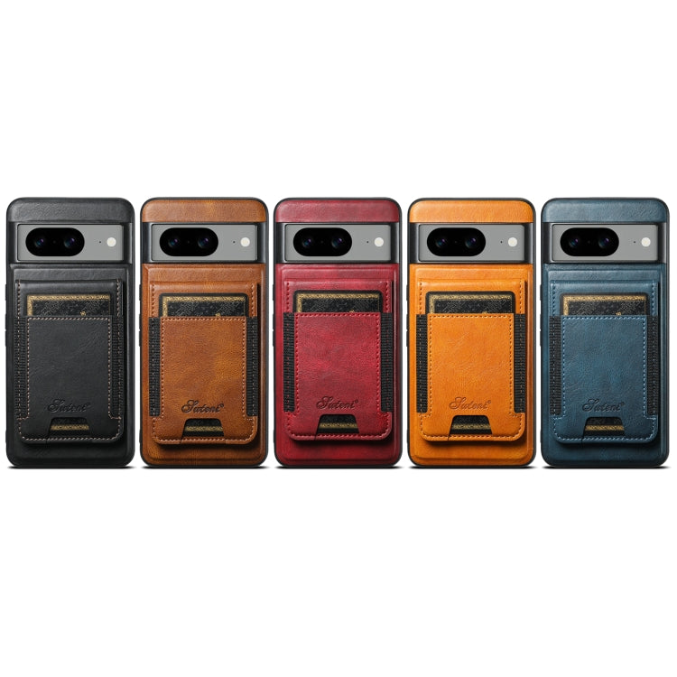 For Google Pixel 7a Suteni H17 Oil Eax Leather Detachable Wallet Phone Case(Khaki) - free shipping - PMC Jewellery - Order now!