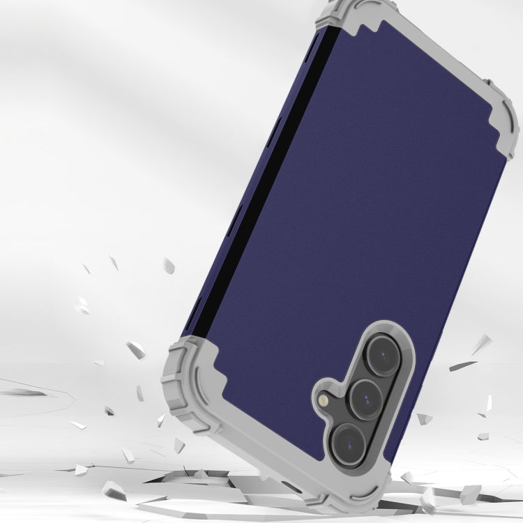 For Samsung Galaxy S24 5G 3 in 1 Silicone Hybrid PC Shockproof Phone Case(Blue) - free shipping - PMC TechLife - Order now!