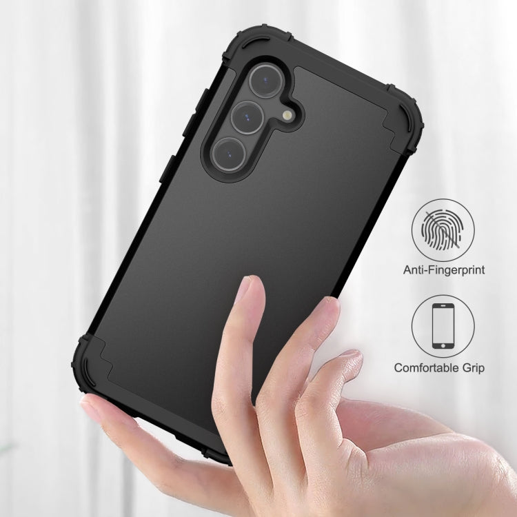 For Samsung Galaxy S24+ 5G 3 in 1 Silicone Hybrid PC Shockproof Phone Case(Black) - Galaxy S24+ 5G Cases by PMC TechLife | Online Shopping South Africa | PMC TechLife
