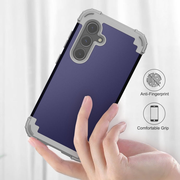 For Samsung Galaxy S24+ 5G 3 in 1 Silicone Hybrid PC Shockproof Phone Case(Blue) - Galaxy S24+ 5G Cases by PMC TechLife | Online Shopping South Africa | PMC TechLife