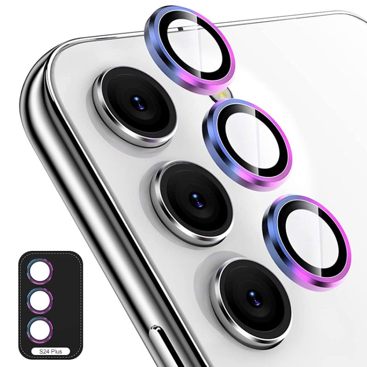 For Samsung Galaxy S24+ 5G ENKAY Hat-Prince 9H Rear Camera Lens Aluminium Alloy Tempered Glass Film(Colorful) - Galaxy S24+ 5G Tempered Glass by ENKAY | Online Shopping South Africa | PMC Jewellery | Buy Now Pay Later Mobicred