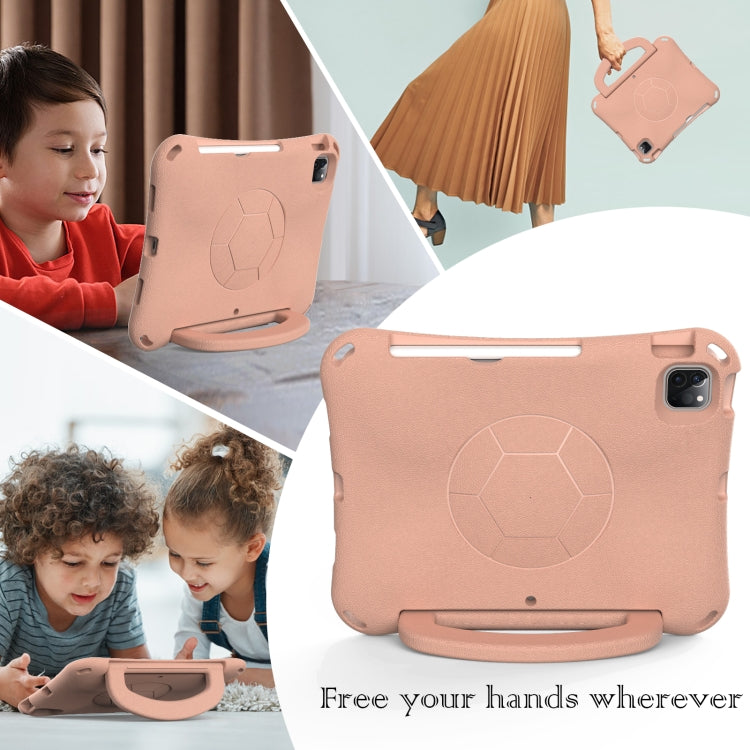 For iPad Pro 11 2024 Handle Football Shaped EVA Shockproof Tablet Case(Light Pink) - iPad Pro 11 2024 Cases by PMC TechLife | Online Shopping South Africa | PMC TechLife | Buy Now Pay Later Mobicred