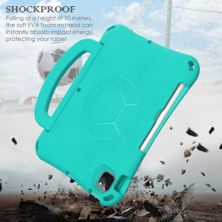 For iPad Pro 11 2024 Handle Football Shaped EVA Shockproof Tablet Case(Mint  Green) - iPad Pro 11 2024 Cases by PMC TechLife | Online Shopping South Africa | PMC TechLife | Buy Now Pay Later Mobicred