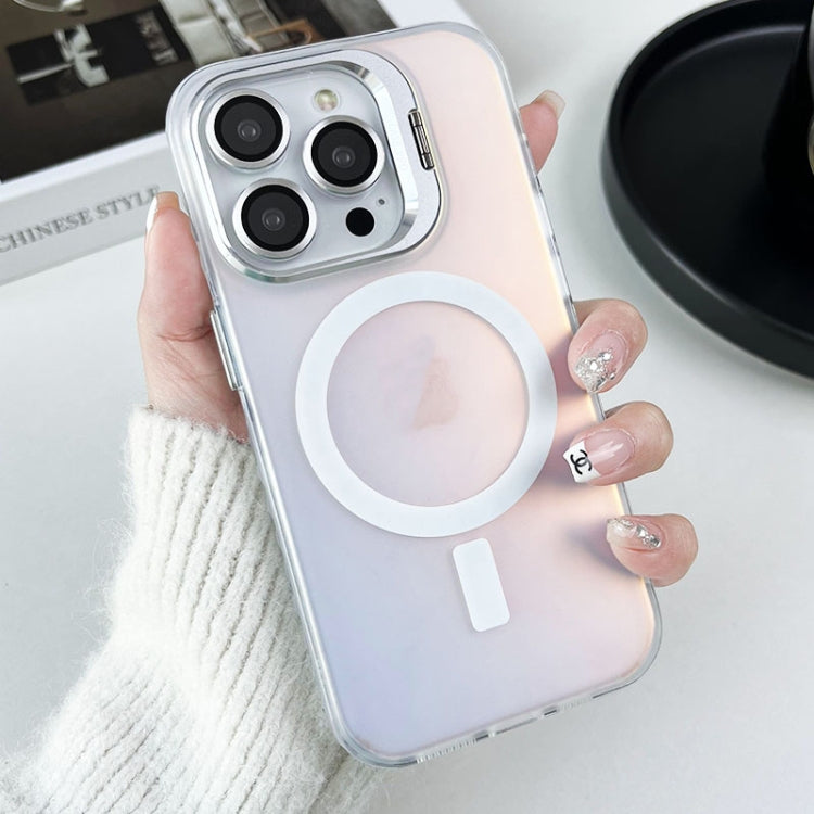 For iPhone 12 Pro Lens Holder MagSafe PC Hybrid TPU Phone Case(White) - free shipping - PMC TechLife - Order now!