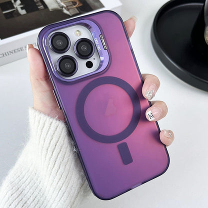 For iPhone 13 Pro Max MagSafe Lens Holder PC Hybrid TPU Phone Case(Purple) - iPhone 13 Pro Max Cases by PMC Jewellery | Online Shopping South Africa | PMC Jewellery