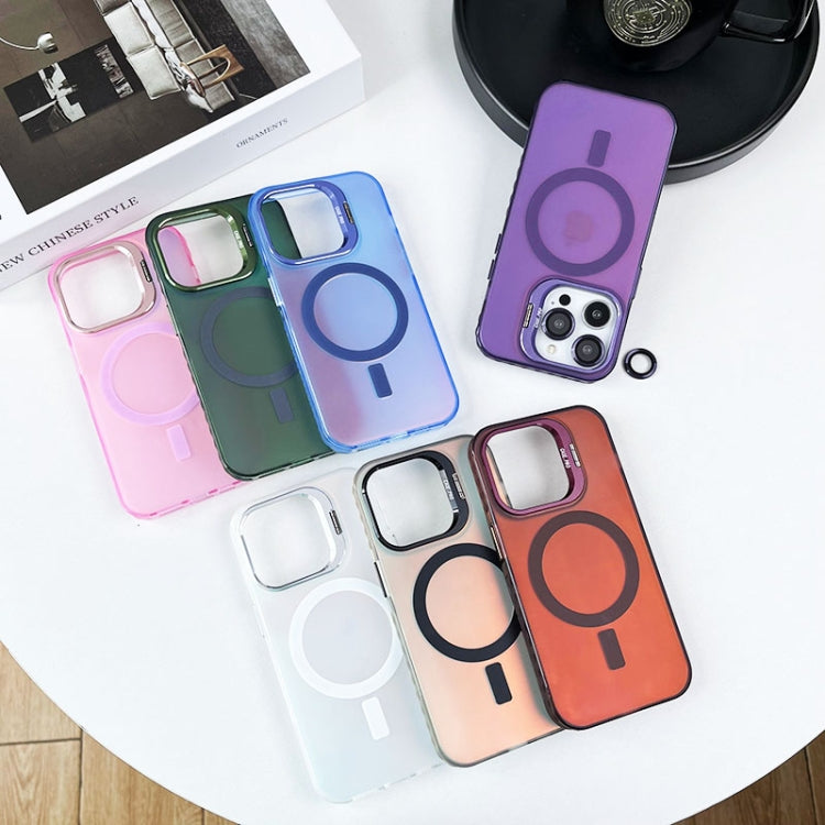 For iPhone 15 Pro MagSafe Lens Holder PC Hybrid TPU Phone Case(Green) - iPhone 15 Pro Cases by PMC TechLife | Online Shopping South Africa | PMC TechLife