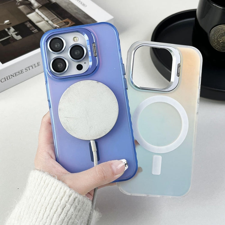 For iPhone 15 Plus MagSafe Lens Holder PC Hybrid TPU Phone Case(Green) - iPhone 15 Plus Cases by PMC TechLife | Online Shopping South Africa | PMC TechLife