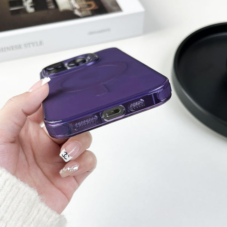 For iPhone 13 Pro Max MagSafe Lens Holder PC Hybrid TPU Phone Case(Blue) - iPhone 13 Pro Max Cases by PMC TechLife | Online Shopping South Africa | PMC TechLife