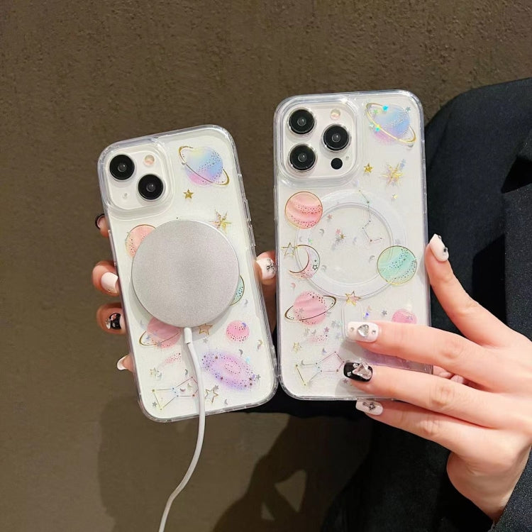 For iPhone 12 Cosmic Star MagSafe TPU Phone Case(Transparent) - iPhone 12 / 12 Pro Cases by PMC TechLife | Online Shopping South Africa | PMC TechLife