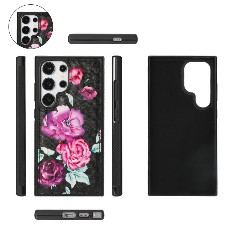For Samsung Galaxy S24 5G Flower Multi-functional Crossbody Zipper Wallet Leather Phone Case(Black) - Galaxy S24 5G Cases by PMC Jewellery | Online Shopping South Africa | PMC Jewellery | Buy Now Pay Later Mobicred