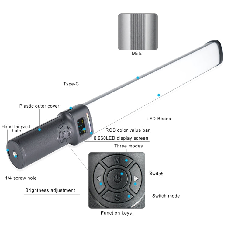 VLOGLITE W270RGB Live Streaming E-Sports Handheld Fill Light LED Studio Light(US Plug) - free shipping - PMC TechLife - Order now!