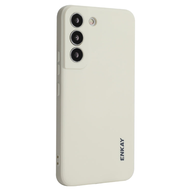 For Samsung Galaxy S24+ 5G ENKAY Liquid Silicone Soft Shockproof Phone Case(Beige) - free shipping - PMC Jewellery - Order now!