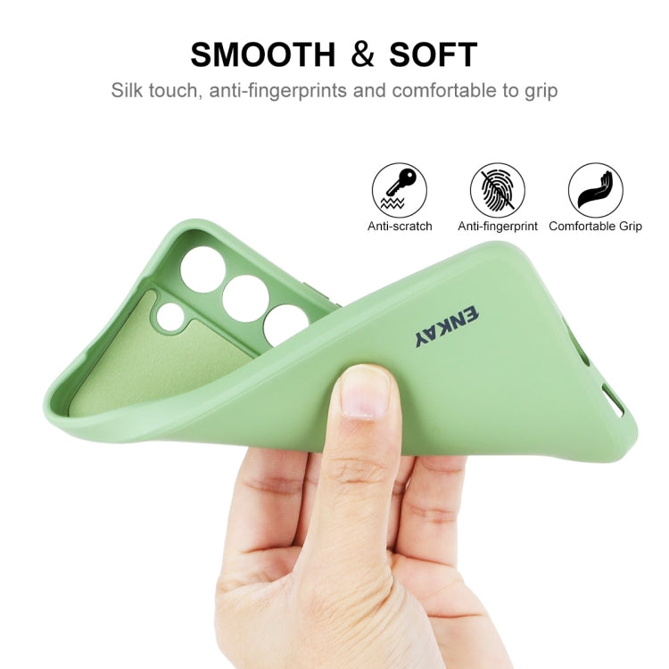 For Samsung Galaxy S24+ 5G ENKAY Liquid Silicone Soft Shockproof Phone Case(Beige) - free shipping - PMC Jewellery - Order now!