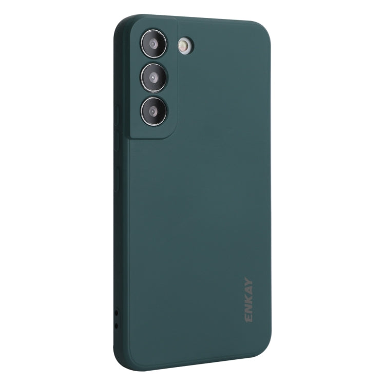 For Samsung Galaxy S24 5G ENKAY Liquid Silicone Soft Shockproof Phone Case(Dark Green) - Galaxy S24 5G Cases by ENKAY | Online Shopping South Africa | PMC Jewellery | Buy Now Pay Later Mobicred