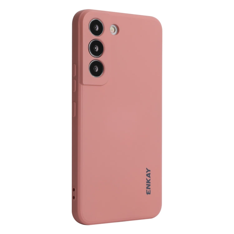 For Samsung Galaxy S25 5G ENKAY Liquid Silicone Soft Shockproof Phone Case(Pink) - Galaxy S25 5G Cases by ENKAY | Online Shopping South Africa | PMC Jewellery | Buy Now Pay Later Mobicred