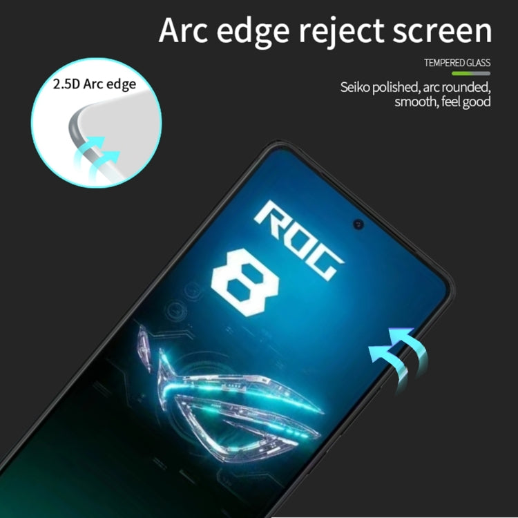 For ASUS ROG Phone 8 MOFI 9H 2.5D Full Screen Tempered Glass Film(Black) - ASUS Tempered Glass by MOFI | Online Shopping South Africa | PMC TechLife | Buy Now Pay Later Mobicred
