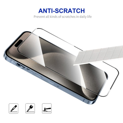 For iPhone 15 Pro ENKAY Easy Install High Alumina Silicon Full Glass Film - iPhone 15 Pro Tempered Glass by ENKAY | Online Shopping South Africa | PMC Jewellery | Buy Now Pay Later Mobicred