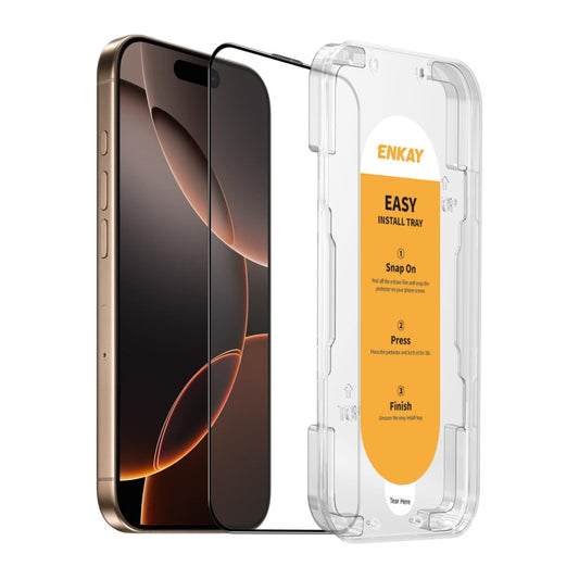 For iPhone 16 Pro ENKAY Easy Install High Alumina Silicon Full Glass Film - iPhone 16 Pro Tempered Glass by ENKAY | Online Shopping South Africa | PMC Jewellery | Buy Now Pay Later Mobicred