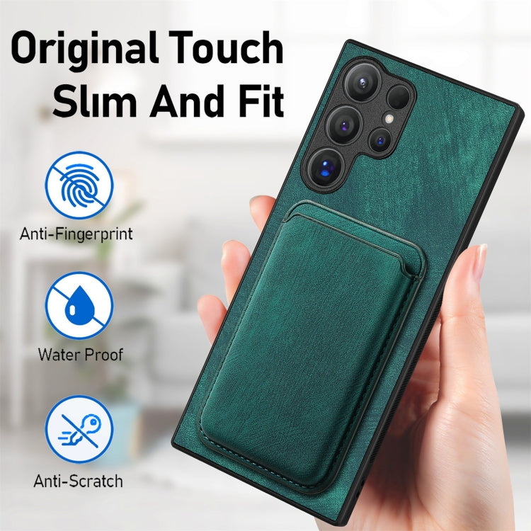 For Samsung Galaxy S25 Ultra 5G Retro Leather Card Bag Magnetic Phone Case(Green) - Galaxy S25 Ultra 5G Cases by PMC Jewellery | Online Shopping South Africa | PMC Jewellery | Buy Now Pay Later Mobicred