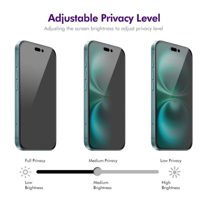 For iPhone 16 ENKAY Easy Install Anti-peeping Privacy Full Screen Tempered Glass Film - iPhone 16 Tempered Glass by ENKAY | Online Shopping South Africa | PMC Jewellery | Buy Now Pay Later Mobicred