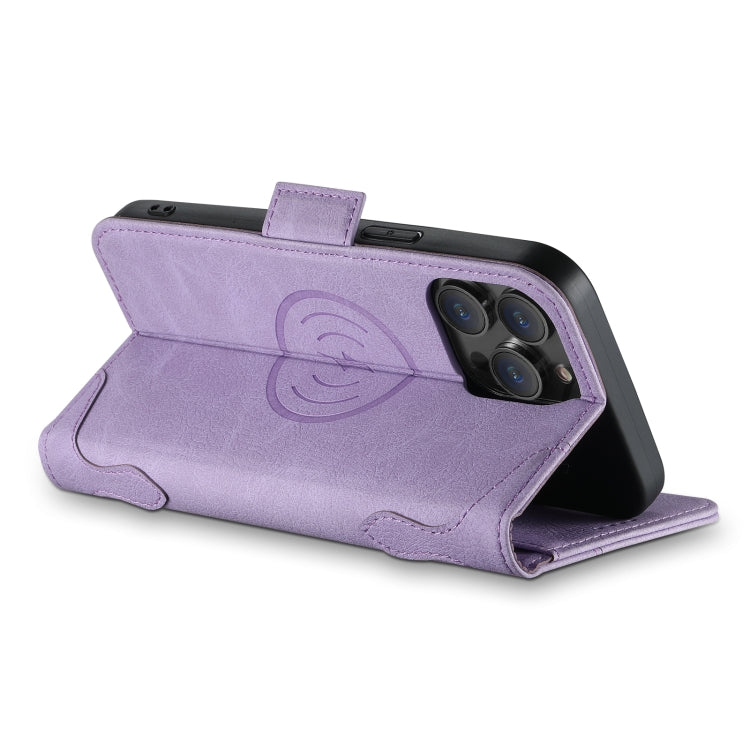 For iPhone 15 Pro SUTENI J07 Multifunctional Horizontal Flip Magsafe Leather Phone Case(Purple) - iPhone 15 Pro Cases by Suteni | Online Shopping South Africa | PMC Jewellery | Buy Now Pay Later Mobicred