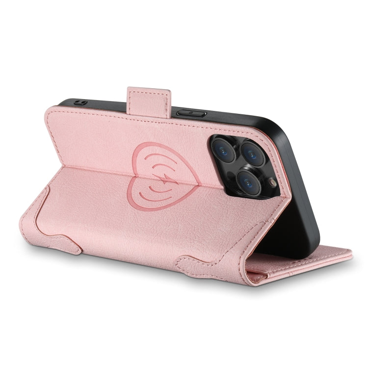 For iPhone 15 Pro Max SUTENI J07 Multifunctional Horizontal Flip Magsafe Leather Phone Case(Pink) - iPhone 15 Pro Max Cases by Suteni | Online Shopping South Africa | PMC Jewellery | Buy Now Pay Later Mobicred