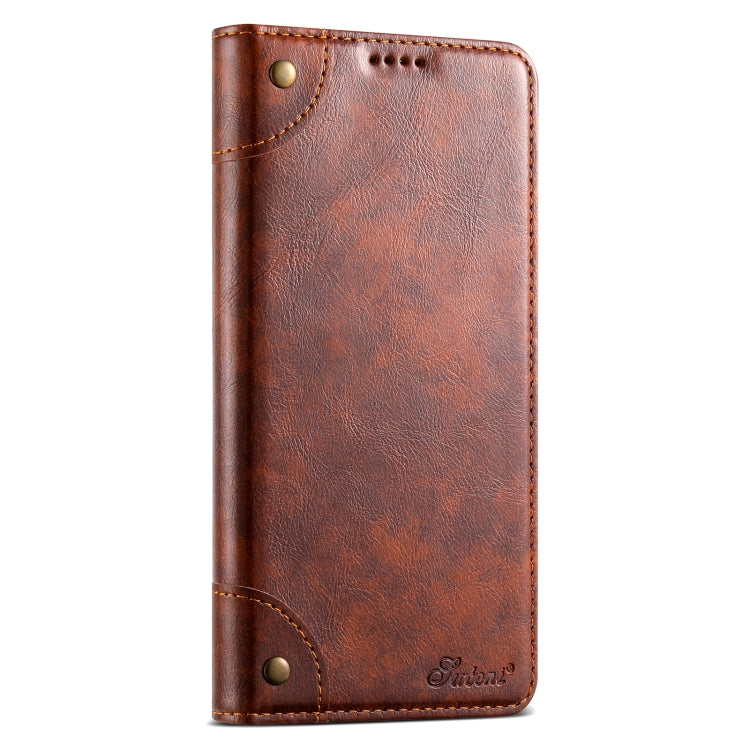 For Samsung Galaxy S24 5G Suteni Baroque Calf Texture Buckle Wallet Leather Phone Case(Khaki) - Galaxy S24 5G Cases by Suteni | Online Shopping South Africa | PMC Jewellery | Buy Now Pay Later Mobicred