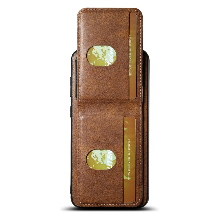 For Samsung Galaxy S24+ 5G Suteni H03 Oil Wax Leather Wallet Stand Back Phone Case(Brown) - Galaxy S24+ 5G Cases by Suteni | Online Shopping South Africa | PMC Jewellery | Buy Now Pay Later Mobicred