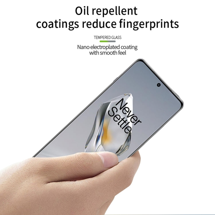 For OnePlus 12 MOFI 9H 3D Hot Bending Tempered Glass Film(Black) - free shipping - PMC TechLife - Order now!