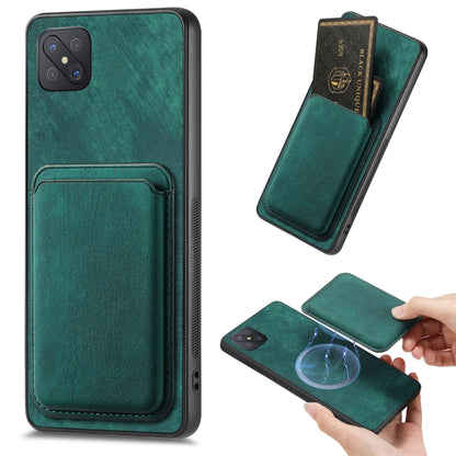 For OPPO A92S Retro Leather Card Bag Magnetic Phone Case(Green) - OPPO Cases by PMC Jewellery | Online Shopping South Africa | PMC Jewellery | Buy Now Pay Later Mobicred