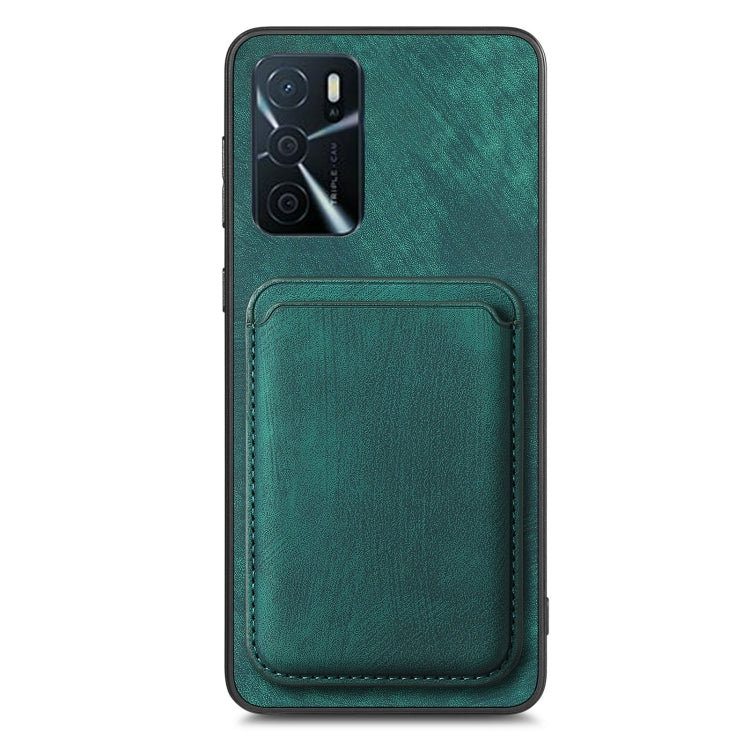 For OPPO A53 / A53S Retro Leather Card Bag Magnetic Phone Case(Green) - OPPO Cases by PMC TechLife | Online Shopping South Africa | PMC TechLife | Buy Now Pay Later Mobicred