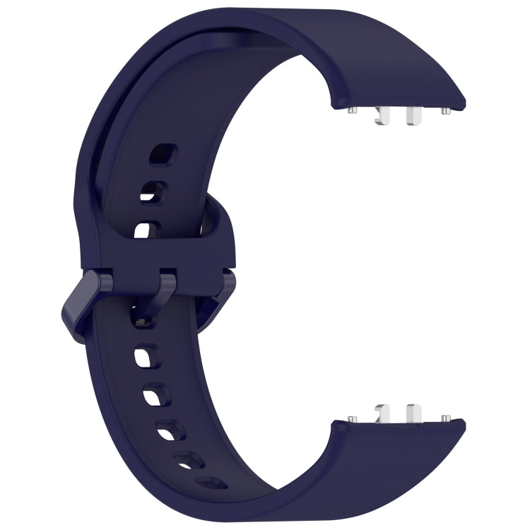For Samsung Galaxy Fit 3 SM-R390 Solid Color Buckle Silicone Watch Band(Dark Blue) - Watch Bands by PMC TechLife | Online Shopping South Africa | PMC TechLife