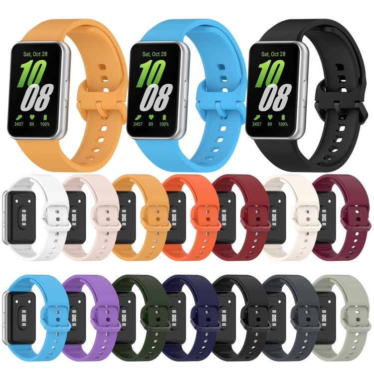 For Samsung Galaxy Fit 3 SM-R390 Solid Color Buckle Silicone Watch Band(Sky Blue) - Watch Bands by PMC TechLife | Online Shopping South Africa | PMC TechLife