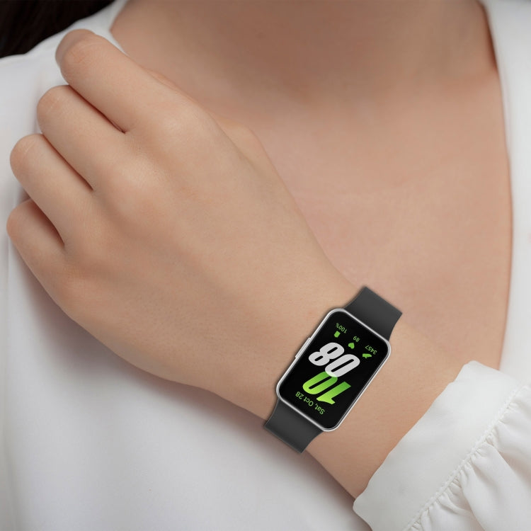 For Samsung Galaxy Fit 3 SM-R390 Solid Color Buckle Silicone Watch Band(White) - Watch Bands by PMC TechLife | Online Shopping South Africa | PMC TechLife