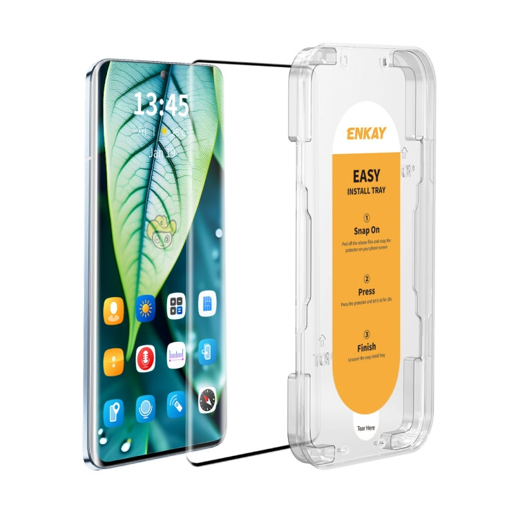 For OPPO Find X7 ENKAY Easy Install Hot Bending Full Coverage Side Glue Tempered Glass Film - OPPO Tempered Glass by ENKAY | Online Shopping South Africa | PMC TechLife | Buy Now Pay Later Mobicred