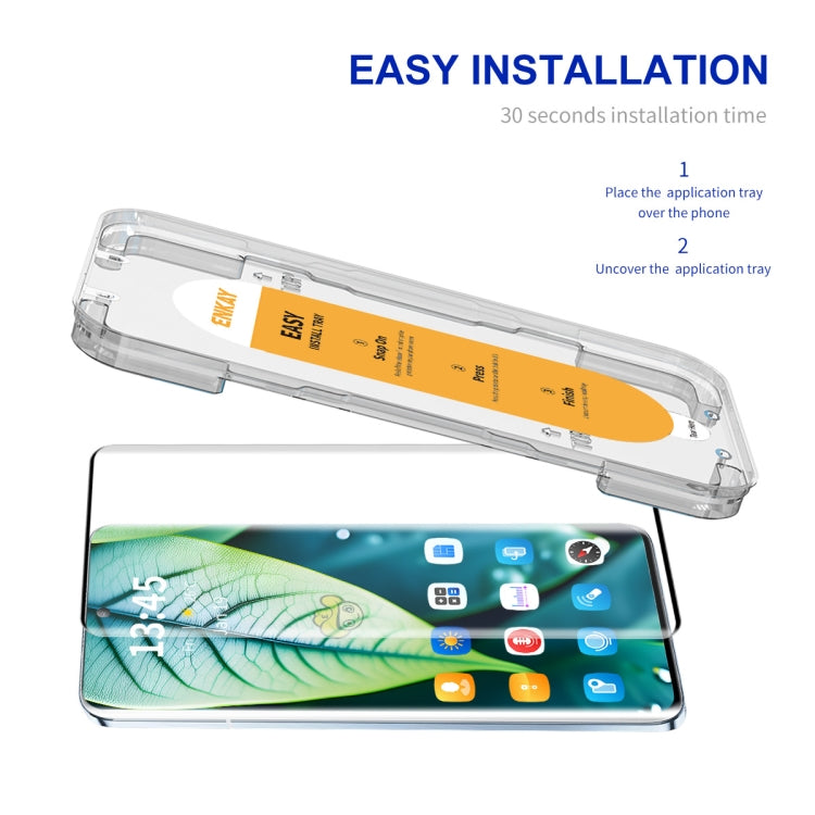 For OPPO Find X7 ENKAY Easy Install Hot Bending Full Coverage Side Glue Tempered Glass Film - OPPO Tempered Glass by ENKAY | Online Shopping South Africa | PMC TechLife | Buy Now Pay Later Mobicred