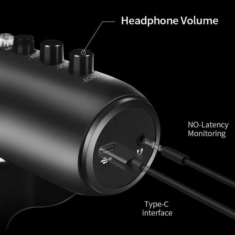 JMARY MC-PW8 USB Desktop Condenser Microphone - Microphone by Jmary | Online Shopping South Africa | PMC TechLife | Buy Now Pay Later Mobicred
