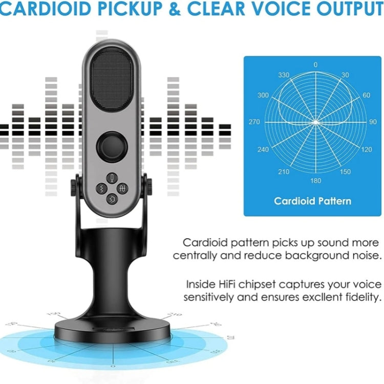 JMARY MC-PW7 USB Desktop Cardioid Noise Reduction Microphone - Microphone by Jmary | Online Shopping South Africa | PMC TechLife | Buy Now Pay Later Mobicred